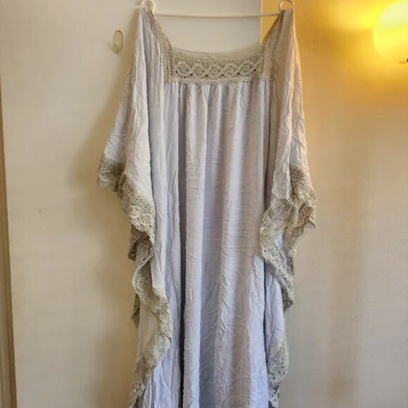 NWT Jen's Pirate Booty Love Her Madly Kaftan Tunic Rio Blue Agave Flowy Summer - Picture 12 of 15